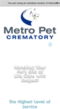 Mobile Screenshot of metropetcrematory.com