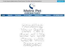 Tablet Screenshot of metropetcrematory.com